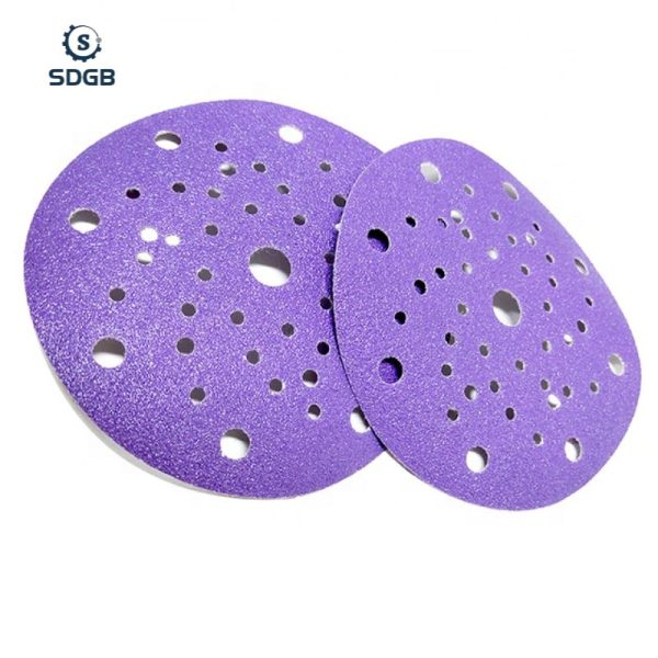 Purple ceramic sanding discs,5 inches,6 inches,125mm,150mm