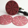 Pink ceramic sanding discs,5 inches,sandpaper,6 inches,125mm,150mm