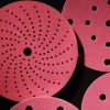 Pink ceramic sanding discs,5 inches,sandpaper,6 inches,125mm,150mm