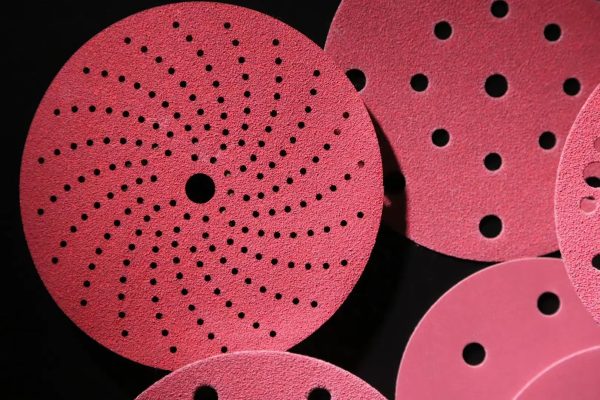 Pink ceramic sanding discs,5 inches,sandpaper,6 inches,125mm,150mm