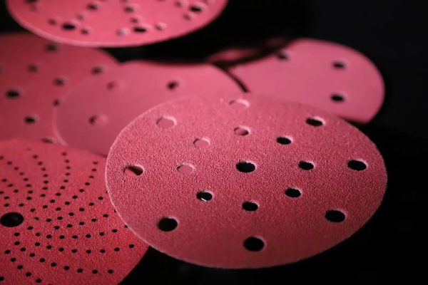 Pink ceramic sanding discs