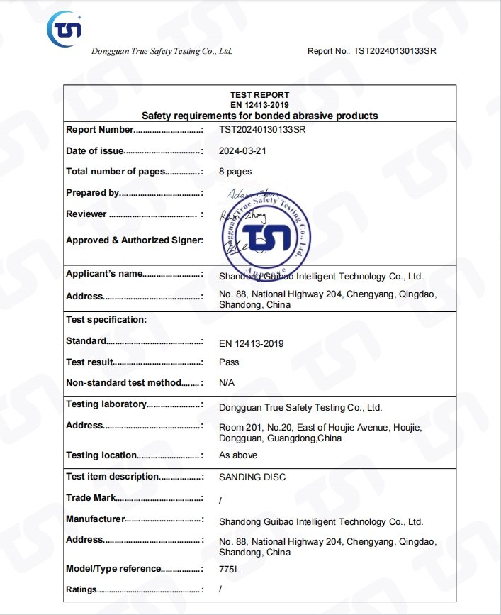 SDGB sanding discs,sandpaper,CE certificate